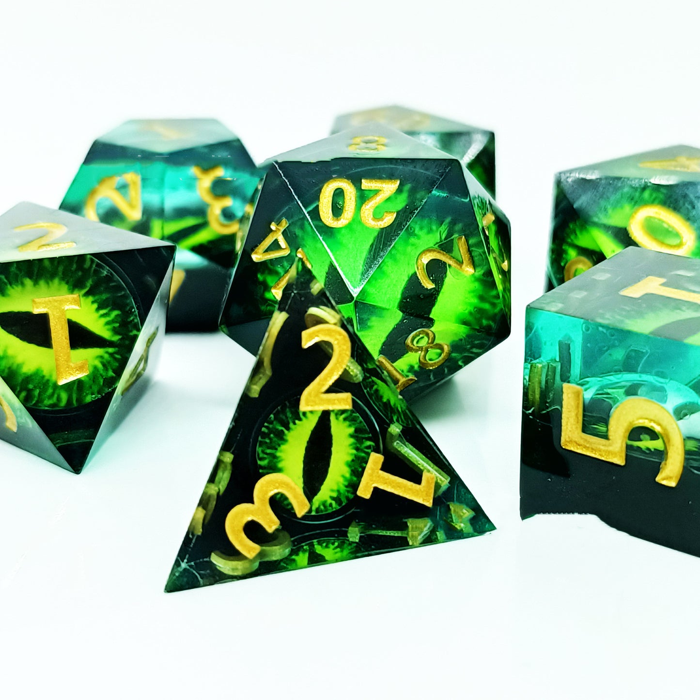 The Void Gazes Back - Resin Dice Sharp-angle Dice Polyhedron Geometry