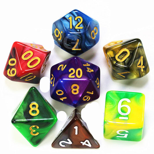 Multi-sided Dice Set Of 7 DICE Board Game Running Group