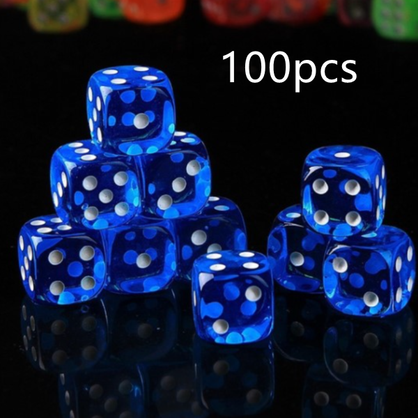 Crystal Dice Color Sieve Transparent Acrylic Dice 10 PCS