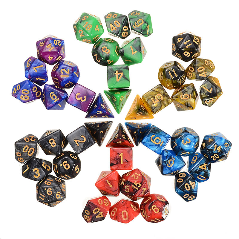 Multi-sided Dice Set Of 7 DICE Board Game Running Group