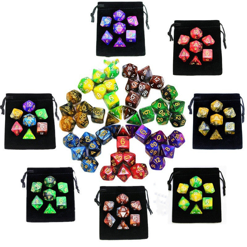 Multi-sided Dice Set Of 7 DICE Board Game Running Group