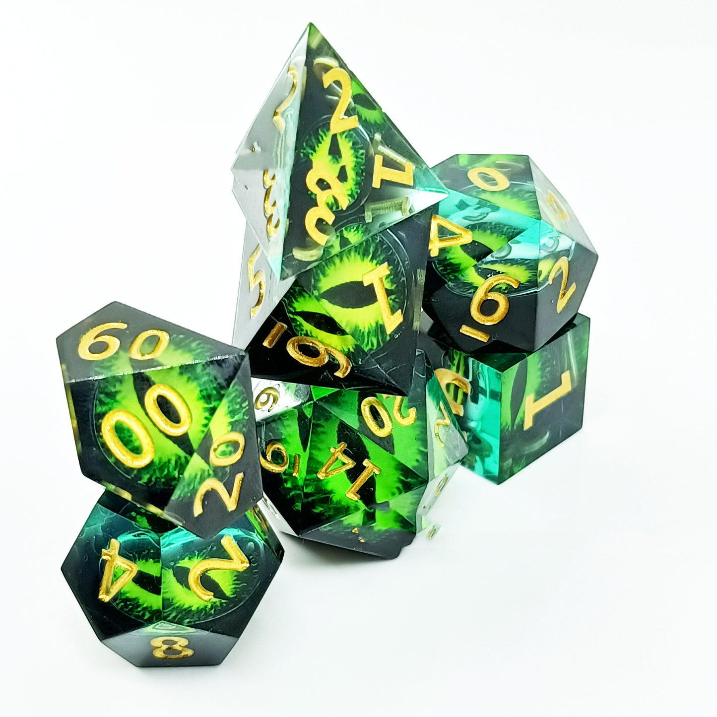 The Void Gazes Back - Resin Dice Sharp-angle Dice Polyhedron Geometry